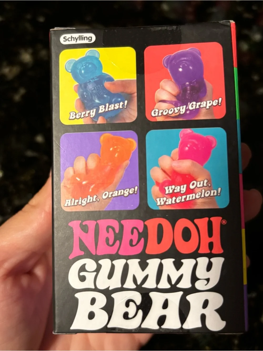 NeeDoh Gummy Bear Squishy Fidget Toy Color is PINK!